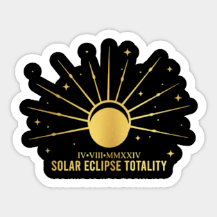 American Total Solar Eclipse April 8th 2024,Celestial Eclipse, Eclipse Souvenir, Totality Lunar Eclipse Sticker